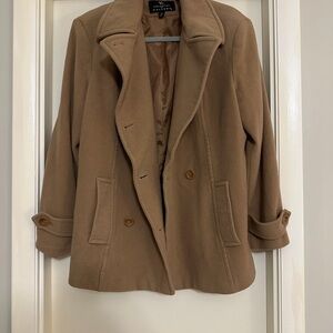 Vintage Collection by Gallery Camel/Tan Pea Coat